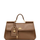 Dolce Gabbana Caramel Brown Foldover Handbag