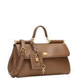Dolce Gabbana Caramel Brown Foldover Handbag