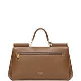 Dolce Gabbana Caramel Brown Foldover Handbag