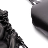 Jil Sander Black Leather Drawstring Tote