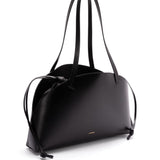 Jil Sander Black Leather Drawstring Tote