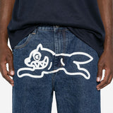 Icecream Indigo Running Dog Graphic Jeans