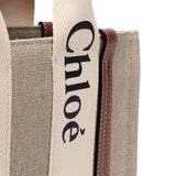 Chloé Woody small canvas tote bag