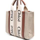 Chloé Woody small canvas tote bag