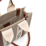 Chloé Woody small canvas tote bag