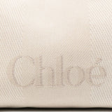 Chloé Ecru Herringbone Tote Bag