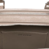 Self-Portrait Grey Suede Baguette Shoulder Bag