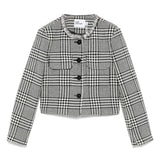 Self Portrait Black Houndstooth Cropped Jacket