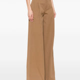 Chloé Caramel Brown Front Button Trousers