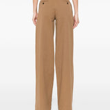 Chloé Caramel Brown Front Button Trousers