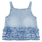 GANNI Top Clear Blue