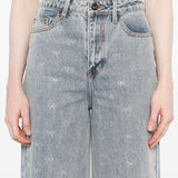 Self Portrait Blue Crystal Embellished Jeans