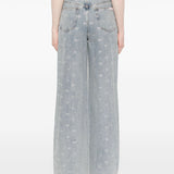 Self Portrait Blue Crystal Embellished Jeans