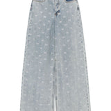 Self Portrait Blue Crystal Embellished Jeans