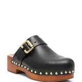 Chloé Black Double Stitched Buckled Sandals