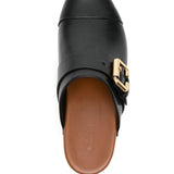 Chloé Black Double Stitched Buckled Sandals