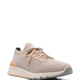 Brunello Cucinelli Runners in wool and semi-gloss calfskin