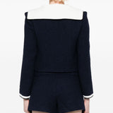 Self-Portrait Bouclé cropped jacket