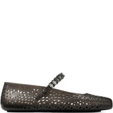 Jimmy Choo The Jelly Ballerina Flats with Crystal Embellishment