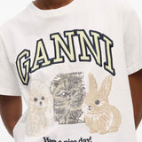 GANNI T-shirts and Polos White
