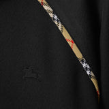 Burberry Cotton blend zip-up hoodie with check trim