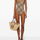 Burberry Beige Check Swimsuit