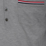 Thom Browne Light Grey SignatureDetail RwbStripe Polo