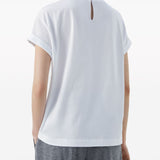 Brunello Cucinelli White Contrast T Shirt