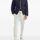 Brunello Cucinelli Bonded nylon hooded vest with Thermore padding and logo