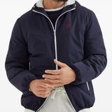 Brunello Cucinelli Bonded nylon hooded vest with Thermore padding and logo