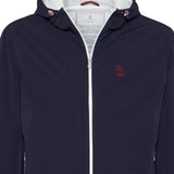 Brunello Cucinelli Bonded nylon hooded vest with Thermore padding and logo