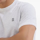 Brunello Cucinelli Cotton jersey crew neck T-shirt with logo and faux-layering