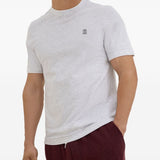 Brunello Cucinelli Cotton jersey crew neck T-shirt with logo and faux-layering