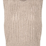 Brunello Cucinelli Natural Sequin Tank Top
