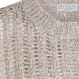 Brunello Cucinelli Natural Sequin Tank Top