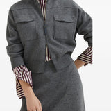 Brunello Cucinelli Charcoal Flap Pocket Cardigan