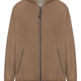Brunello Cucinelli Brown Front Zip Hoodie