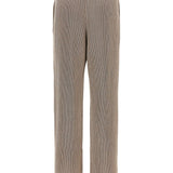 Brunello Cucinelli Chocolate Brown Ribbed Trousers