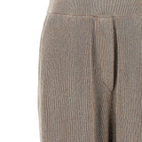 Brunello Cucinelli Chocolate Brown Ribbed Trousers