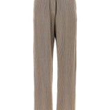 Brunello Cucinelli Chocolate Brown Ribbed Trousers
