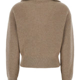Brunello Cucinelli Beige Zip Up Cardigan