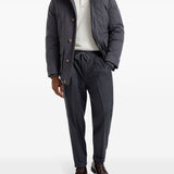 Brunello Cucinelli Drawstring-waistband wool tapered trousers