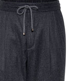 Brunello Cucinelli Drawstring-waistband wool tapered trousers