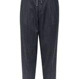 Brunello Cucinelli Drawstring-waistband wool tapered trousers