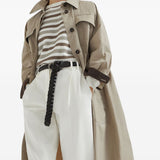 Brunello Cucinelli Sesame Beige Trench Coat