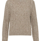 Brunello Cucinelli Beige Rib Knit Sweater