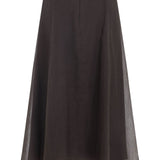 Brunello Cucinelli Dark Brown Layered Skirt