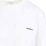 Brunello Cucinelli White Patch Pocket Tee