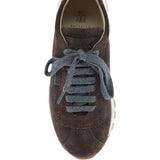 Brunello Cucinelli Suede runners with shiny tab