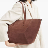 Brunello Cucinelli Burgundy Suede Monili Bag